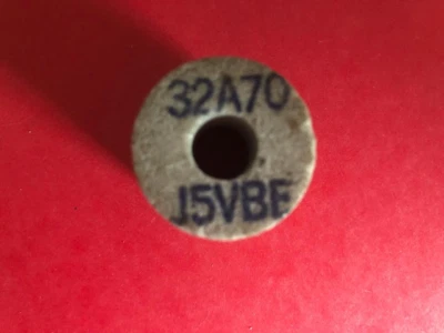 Norton Grinder AA80-K8-V40, max. RPM 12415, In/Out Dia. 1/4”/1”-5/16, Thick. 1" - Image 1 of 3