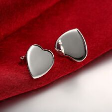 925 sterling silver Beautiful Heart card stud earrings wedding for women jewelry