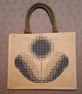 Orla Kiely Tesco Shopper Bag Jute Tote Double Sided Spot Wallflower Design New - Picture 1 of 2