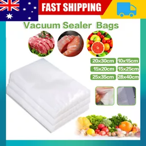 100X Vacuum Sealer Bags Precut Food Storage Saver Heat Seal Cryovac 6 Size NEW - Picture 1 of 24
