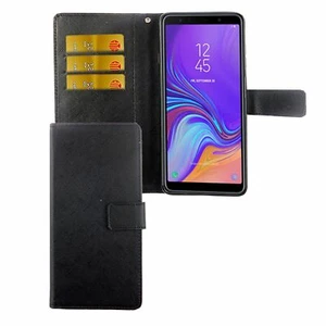 Funda protectora para móvil Samsung Galaxy A9 (2018) Wallet Cover Case negra - Imagen 1 de 6