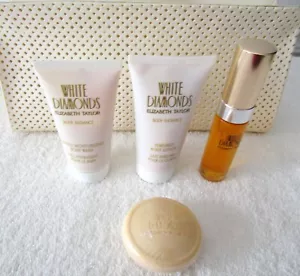 WHITE DIAMONDS GIFT SET NEW W/ZIP BAG~PERFUME~LOTION~BODY WASH~SOAP - Picture 1 of 7