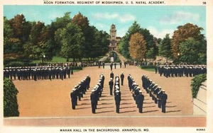 Cartolina d'epoca nuova formazione reggimento guardiamarina US Naval Academy Annapolis MD - Foto 1 di 2