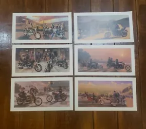 LOTTO 6 POSTER Martin Hoffman Thompson Hunter 1980 AMF Harley Davidson Moto - Foto 1 di 18