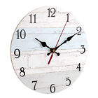 Rustic Wall Clock Wooden For Kitchen Room Decor 10 Inch Round Battery Operated