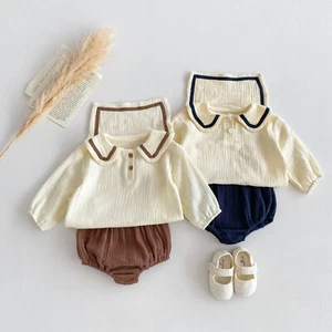Baby Boys Girls Shorts Cute Tops Photoshoot Outfit Set Clothes Play Wear Button - Picture 1 of 30