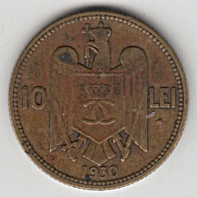 1930 Romanian 10 LEI KM# 49 - Image 1 of 4