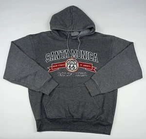 Santa Monica California Hoodie Sweatshirt Sweater Route 66 Men's Medium Pullover - Picture 1 of 10