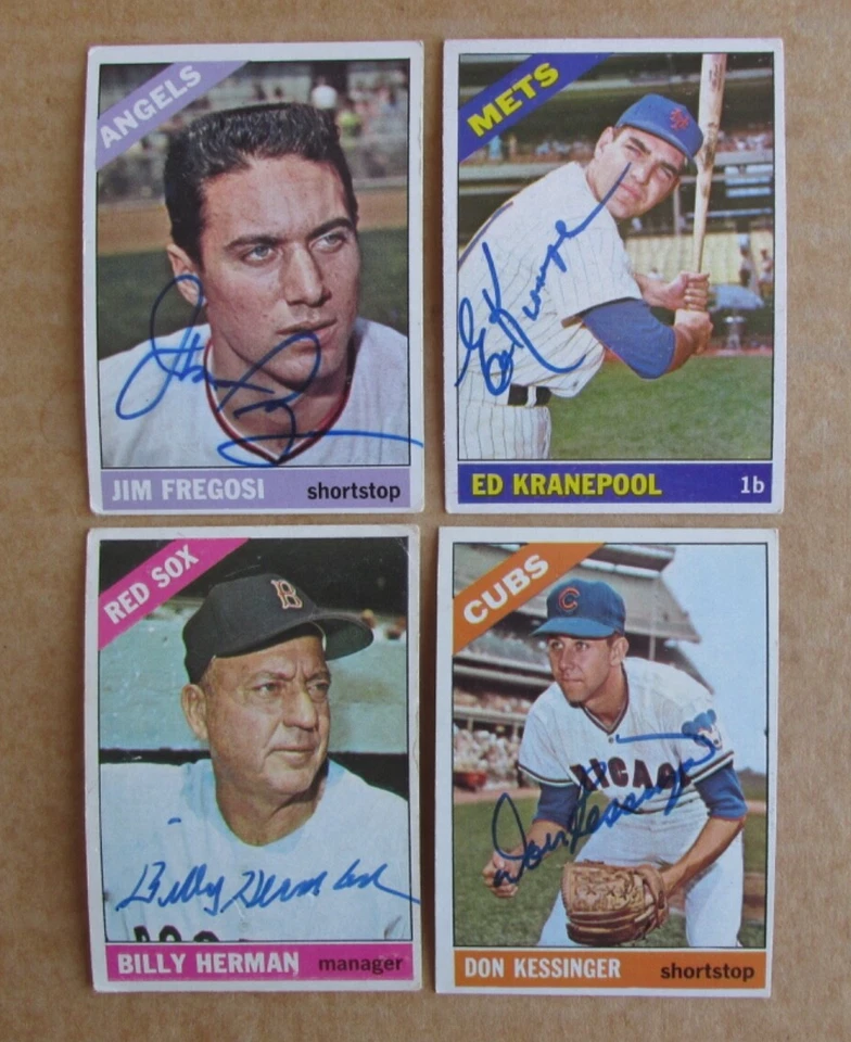 1966 TOPPS BASEBALL SIGNED AUTOGRAPHED CARD SINGLES COMPLETE YOUR SET UPDATED - Image 1 of 1