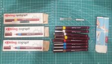 Rotring Isograph Pens x8 Various Size Nibs 2x 0.25mm 0.35mm brand new w/boxes