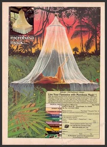 Mombasa 1980s Print Advertisement 1983 Magic Fantasies Legs Woman Netting - Picture 1 of 1