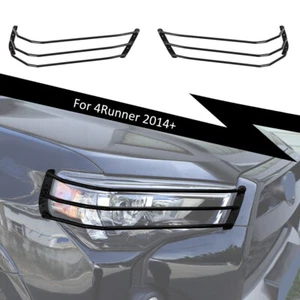 Black Front Headlight Lamp Guards Cover Trim Frame Accessories for 4Runner 2014+ - Picture 1 of 5