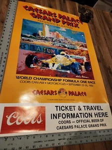 Grand Prix Vintage Racing Poster Ceasars Palace LeRoy Neima Las Vegas COORS BEER - Picture 1 of 5