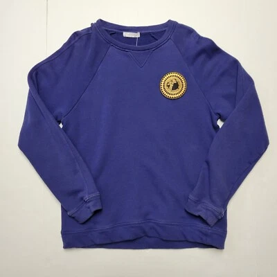 VERSACE COLLECTION Men's Size Large Sweater Purple Long Sleeve Cotton Crew Neck  - Image 1 of 4