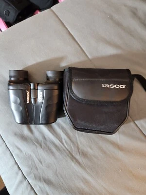 Tasco 7x-15x Pocket Binoculars Black Carry Case Camping Sports Bird Watching - Image 1 of 4