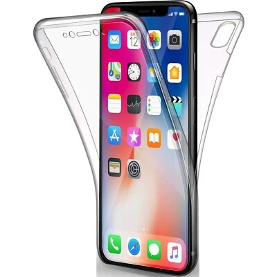 INTEGRAL Coque 360 Intégral transparent pour iphone 13 12 11 Pro MAX/XS/XR 6/7/8