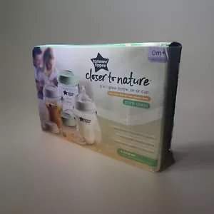 Tommee Tippee Closer to Nature 3 in 1 Convertible Clear Glass Bottles 9 oz 3pk - Picture 1 of 4