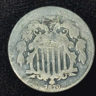 1870 SHIELD NICKEL ~ BETTER DATE  - Image 1 of 2