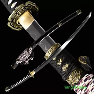 Handgefertigt Tachi Ton gehärtet T10 Stahl japanischer Samurai Katana Schwert scharfes Rasiermesser - Bild 1 von 10