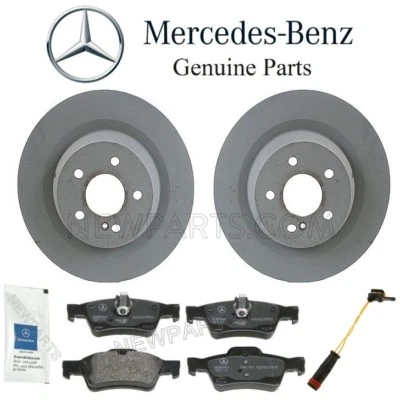 Juego de pastillas de freno trasero sensor lubricante disco rotores kit OES para Mercedes C216 CL W221 S Foto 1 de 4