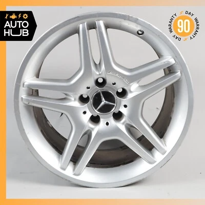 Mercedes R230 SL55 SL65 AMG 9.5 x 18 18" Rear Wheel Rim Silver 2304012902 OEM - Image 1 of 4