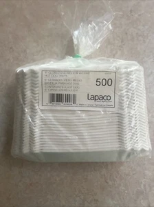 (500) LAPACO HOT DOG TRAYS 6” WHITE FLUTED PAPER SCHOOLS/VENDING Barbecue - Picture 1 of 8