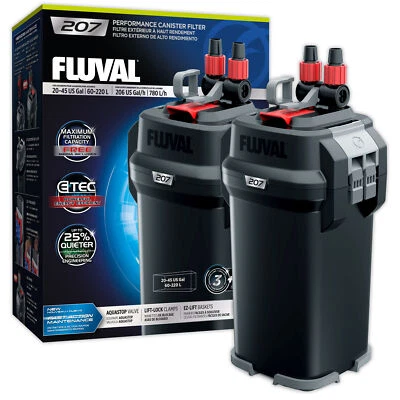 Fluval 207 External Power Filter Includes Media Aquarium Fish Tank Replaces 206 - Image 1 of 4