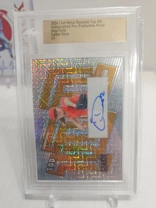 2024 Leaf Metal Caden Dana Pre-Production Proof GOLD MOJO Auto 1/1 - Picture 1 of 2