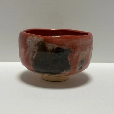Tazón de té japonés de ceremonia del té Chawan rojo raku ware Chanoyu Sado Chado Foto 1 de 4