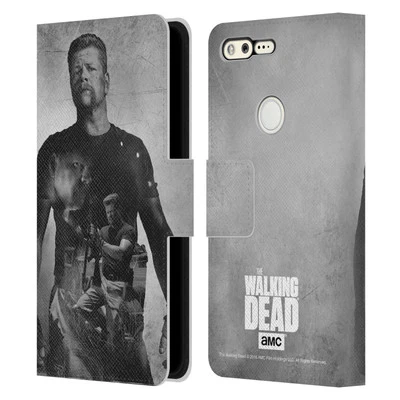 AMC THE WALKING DEAD DOUBLE EXPOSURE LEATHER BOOK WALLET CASE FOR GOOGLE PHONES - Image 1 of 4