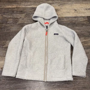 Patagonia Kids Full Zip Fleece Jacket Size M 10 Gray - Picture 1 of 4