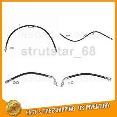 4 Front Rear Brake Hydraulic Hose Brake Line Fits Toyota RAV4 2.5L 3.5L 2.4L_ - Image 1 of 4