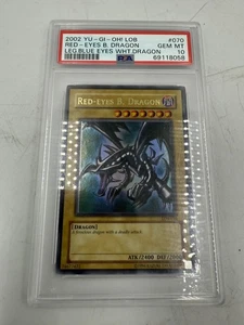 TARJETA CLASIFICADA YU-GI-OH OJOS ROJOS B. DRAGON 10 COMO NUEVA PSA (CP2014975) - Imagen 1 de 4