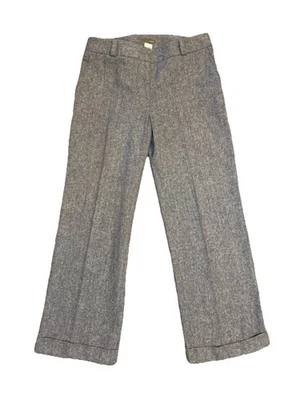Pantalón Pantalón JCREW Gris Lana Pierna Ancha Puños Carrera Profesional 10P 30x28 Foto 1 de 4