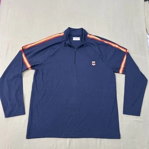 Marine Layer 1/4 Zip Pullover Mens XL Blue Stripe Archive Very Soft - Picture 1 of 12