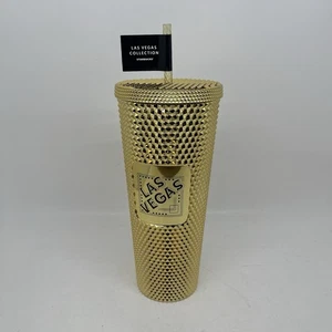 Starbucks Gold Studded Limited Edition LAS VEGAS COLLECTION Venti 24oz Tumbler - Picture 1 of 6