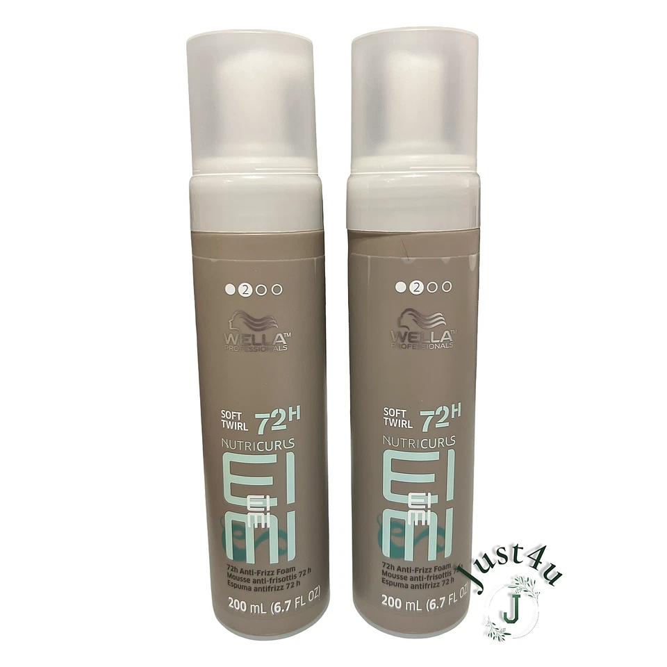 Espuma antiencrespamiento Wella Eimi Nutricurls Soft Twirl 72H, 6,7 oz. (2PACK) Foto 1 de 1