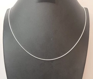 Cadena de eslabones de serpiente de plata de ley 925 de 30" broche de langosta 6,5 gramos 1,2 mm - Imagen 1 de 8
