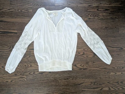 Блузка Ralph Lauren Denim Supply цвета слоновой кости Americana хлопок богемная белая рубашка размер S - Изображение 1 из 4