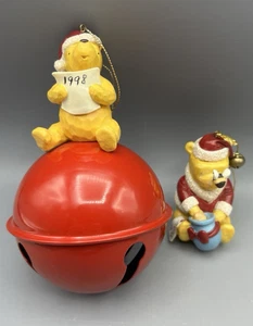 Winnie the Pooh Set of 2 Christmas Ornaments 1998 - Picture 1 of 12