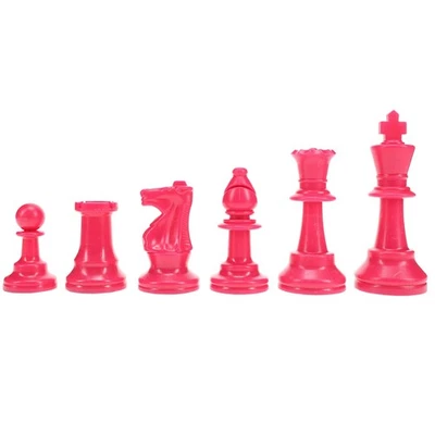 WE Games Color Bright Plastic Staunton Tournament Chess Pieces with 3.75 in. - Image 1 of 4