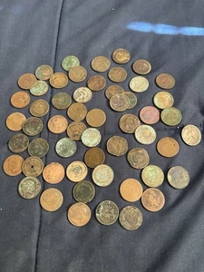 58 Cull Indian Head Cents. Dug And Dirty. Rough Condition - Picture 1 of 4