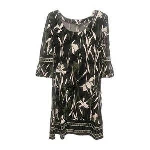 Ann Taylor Loft Tropical Print  Bell Sleeved Shift Dress Size 6 - Picture 1 of 5