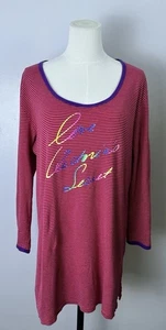 Victoria'sSecret Damen Nachthemd gestreift Regenbogen Grafik lang Größe Small - Bild 1 von 11