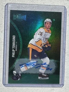 2021 Skybox Metal Universe Rookies PMG Green /10 Philip Tomasino #185 AUTO - Picture 1 of 2
