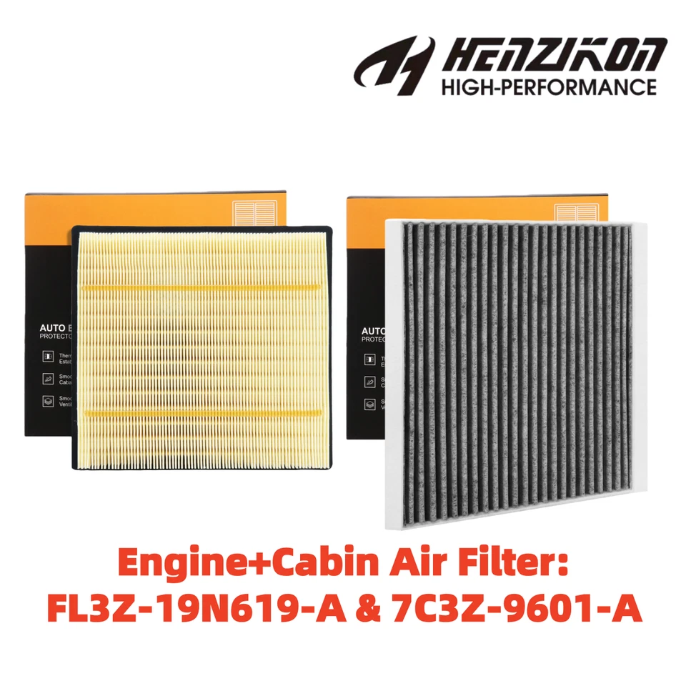 Filtro de aire de motor y cabina para Ford F-150 2015-2022 2,7 L 3,5 L 5,0 L ajuste directo Foto 1 de 4