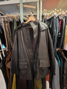 Zara x studio nicholson limited edition mens leather coat brown size L - Picture 1 of 3