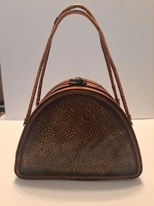 Vintage Holz & Metall Box Geldbörse - Unikat Hobo Hippie Vibes schöner Zustand - Bild 1 von 8