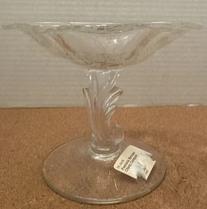 Fostoria Baroque Chintz Compote Pedestal Candy Dish Silver Details 4.5"H Vtg. - Picture 1 of 5
