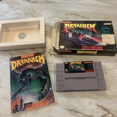 DRAKKHEN Super Nintendo SNES Read Description - Image 1 of 4